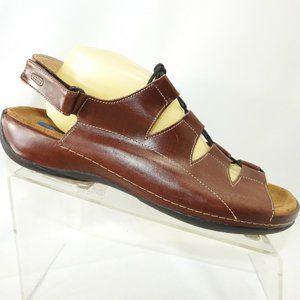 Wolky Size 10 M Brown Leather Sandals Mens B3B16